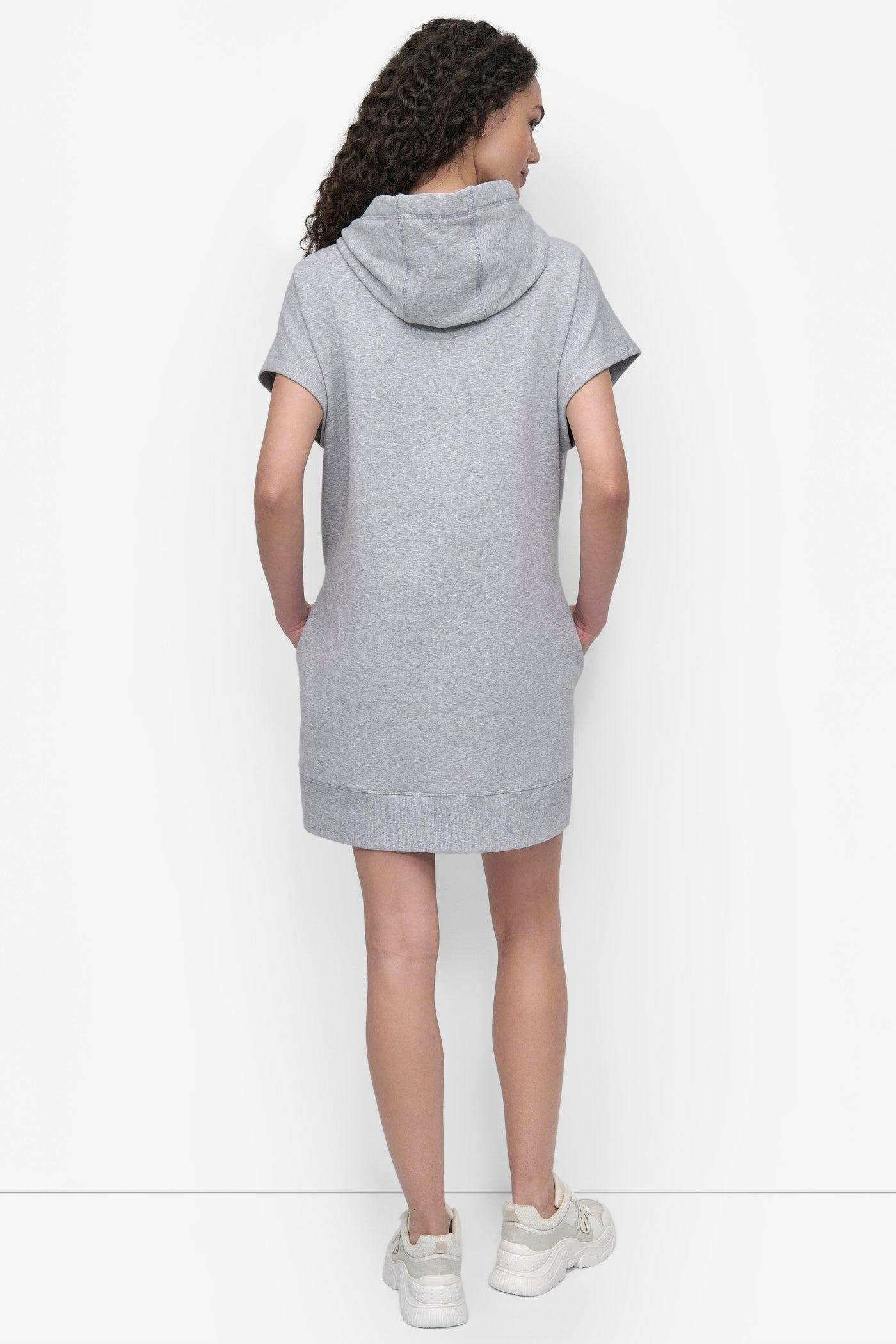LOGO DRAWSTRING MINI HOODIE DRESS Product Image