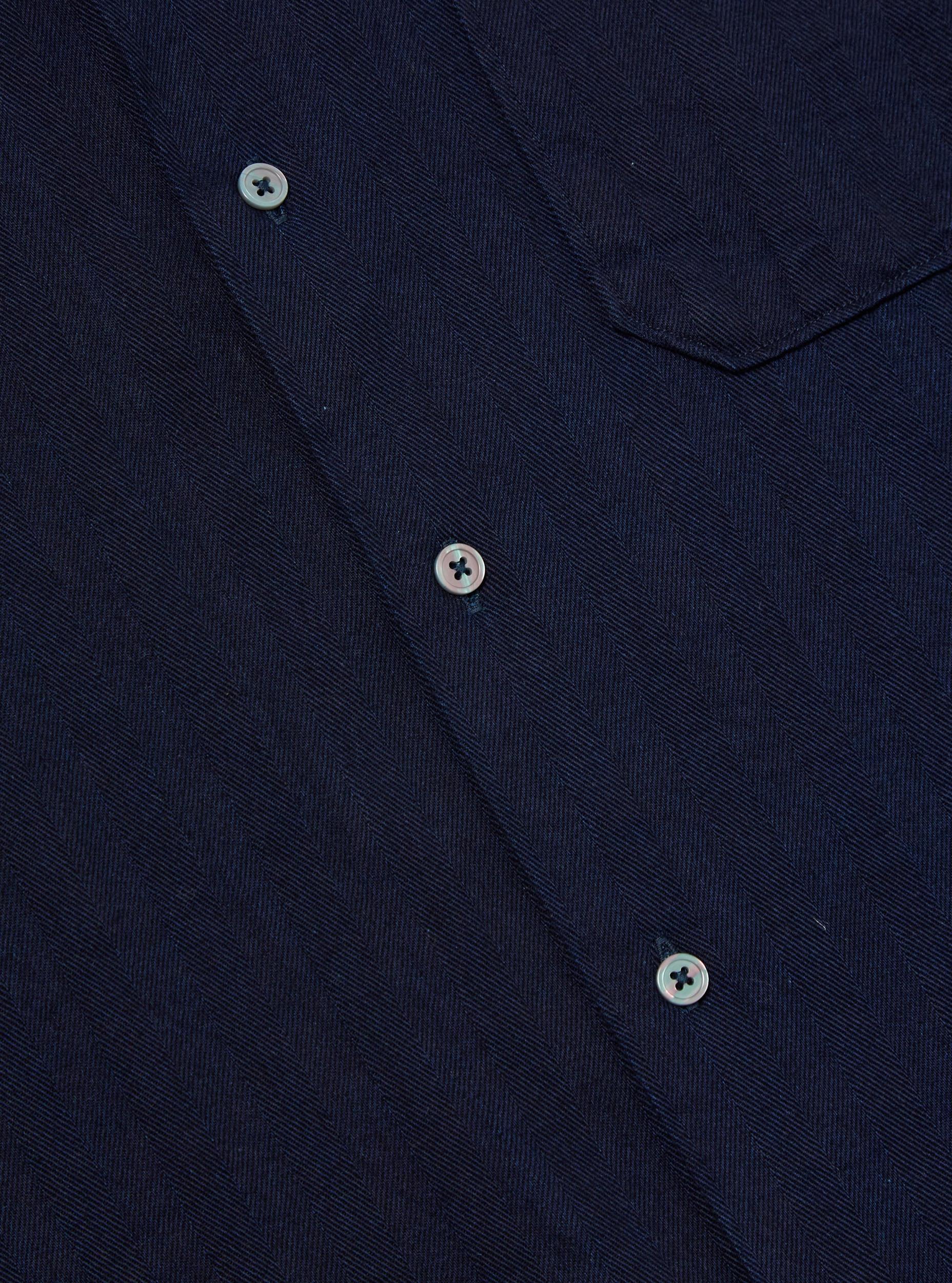 Indigo Herringbone Denim Road Shirt Product Image