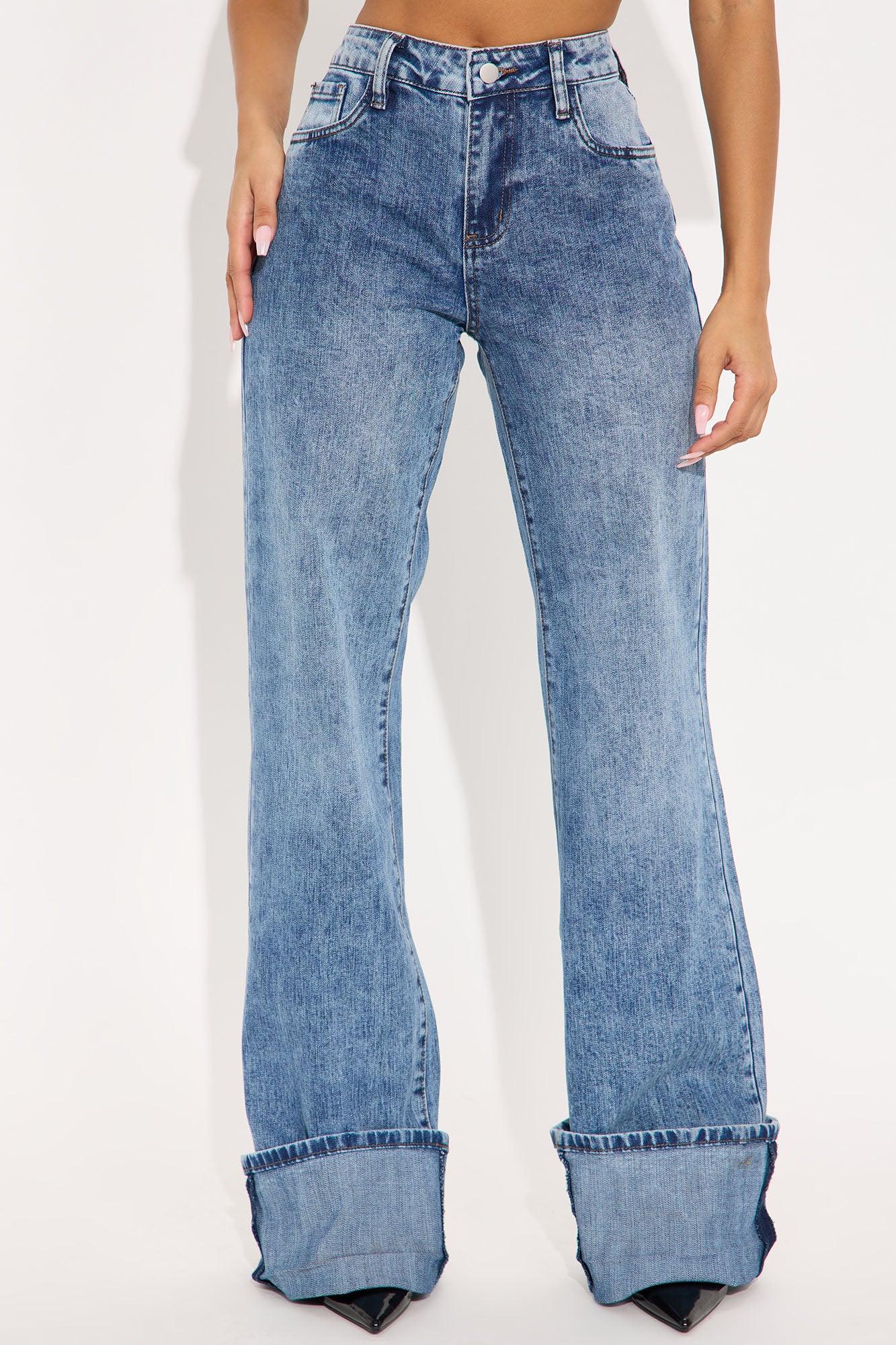 Tall On My Radar Cuffed Straight Leg Jeans - Medium Wash Female Product Image