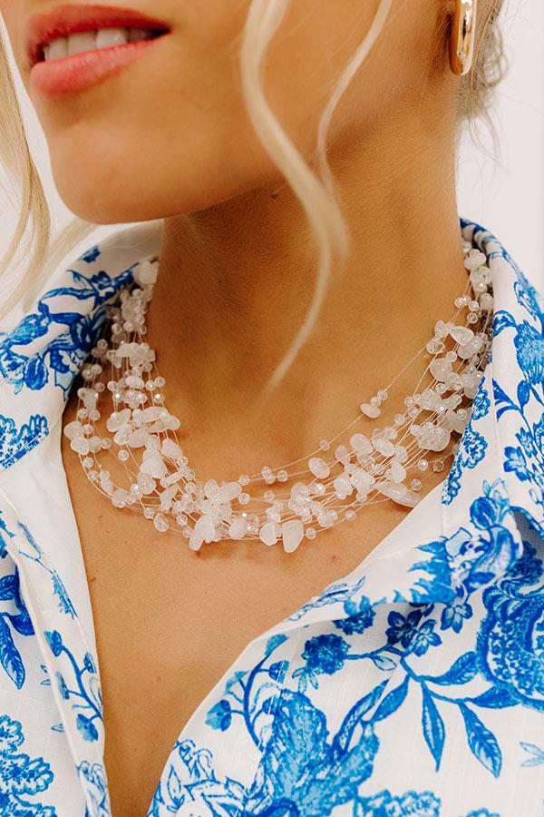 Simply Sweet Layered Necklace in White Product Image