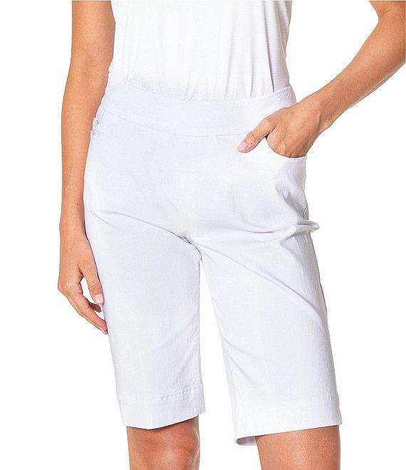 Sport Haley Slimsation Pull-On Solid Pocketed Bermuda Shorts Product Image