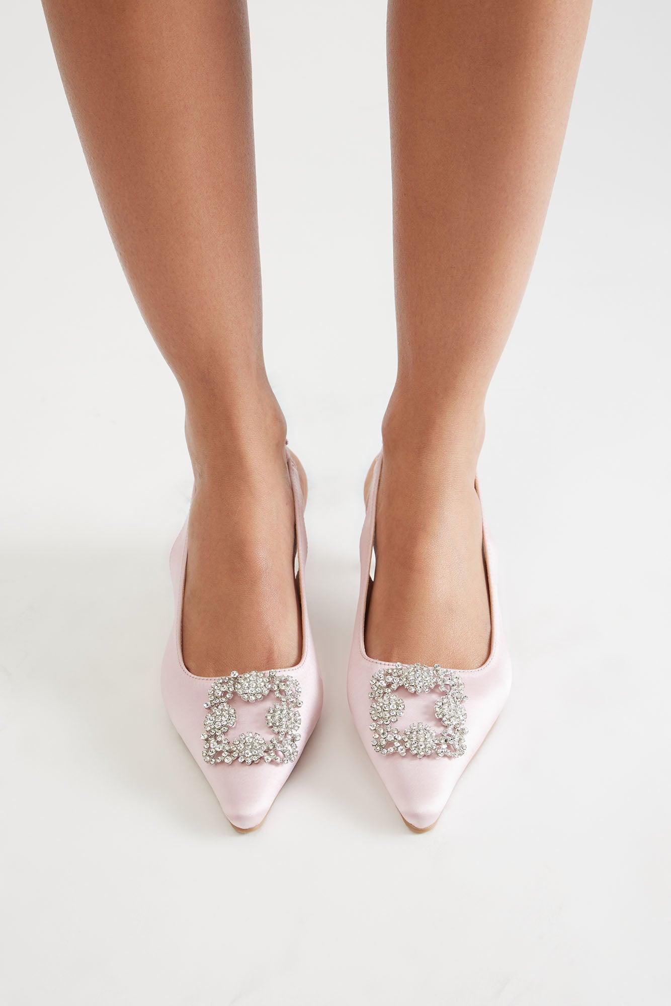 Stellina Kitten Heel Pumps - Pink Product Image
