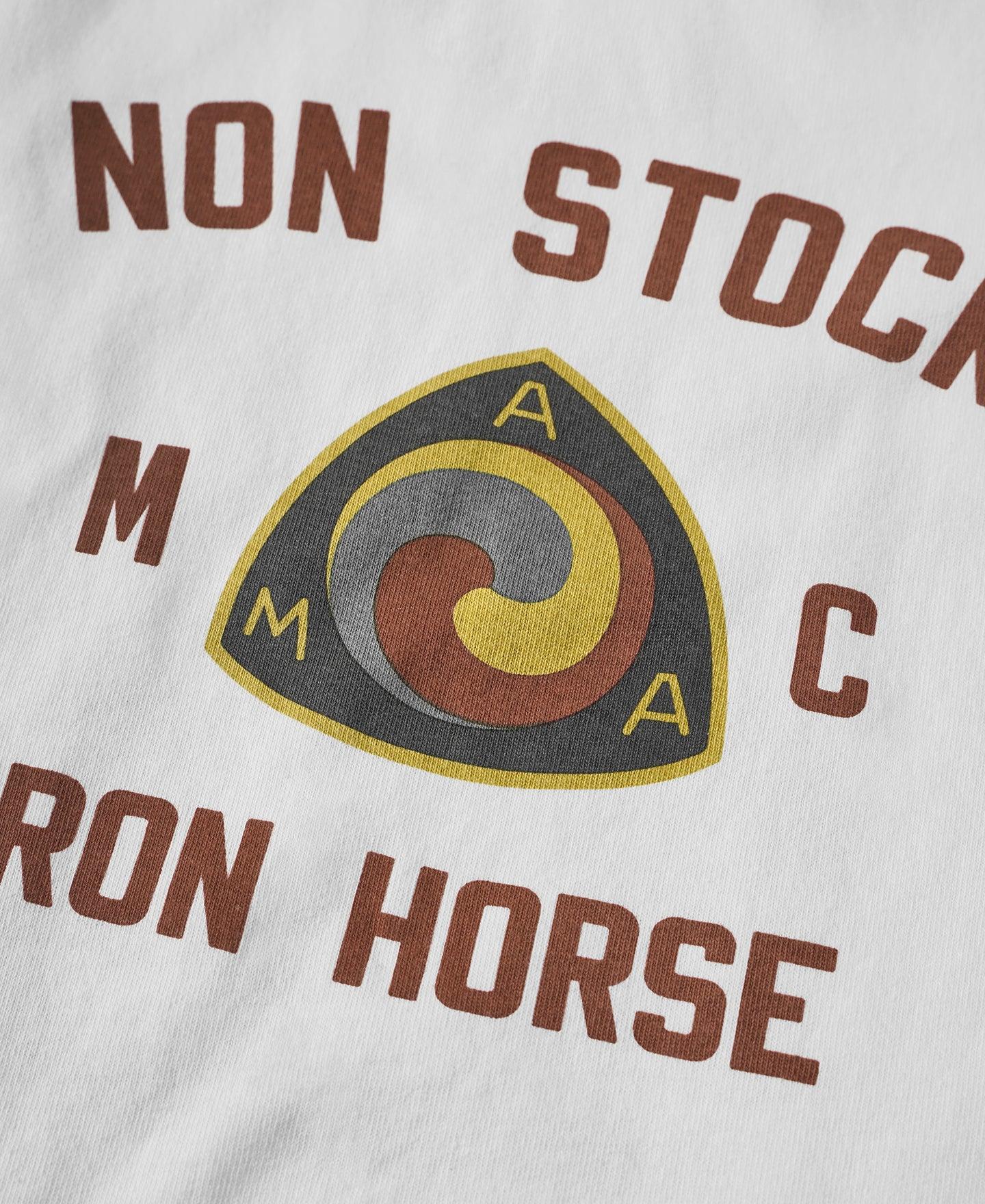 Retro Motorcycle Graphic T-Shirt - White Product Image