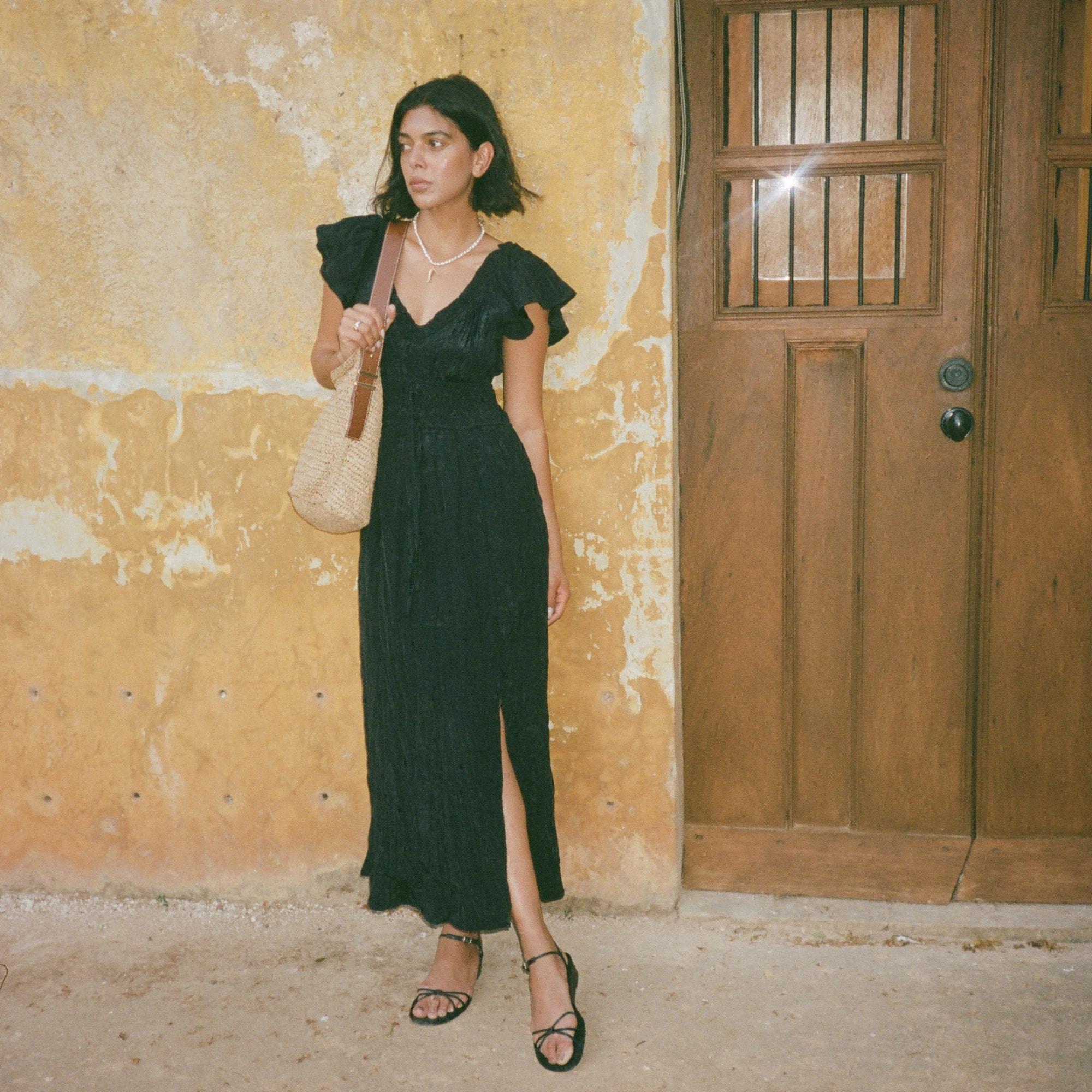 Palermo dress in viscose-blend crinkle Product Image