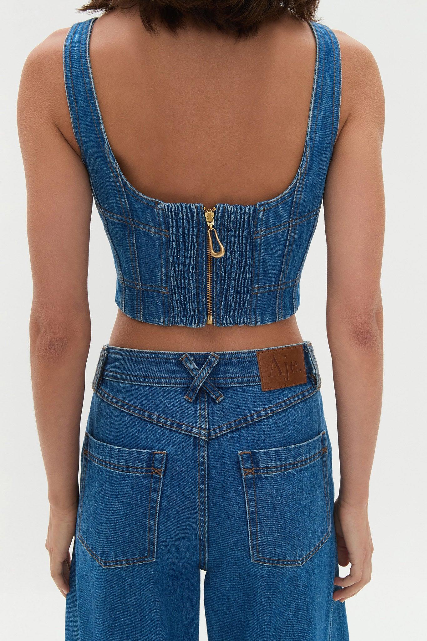 Rainer Denim Longline Bustier Product Image