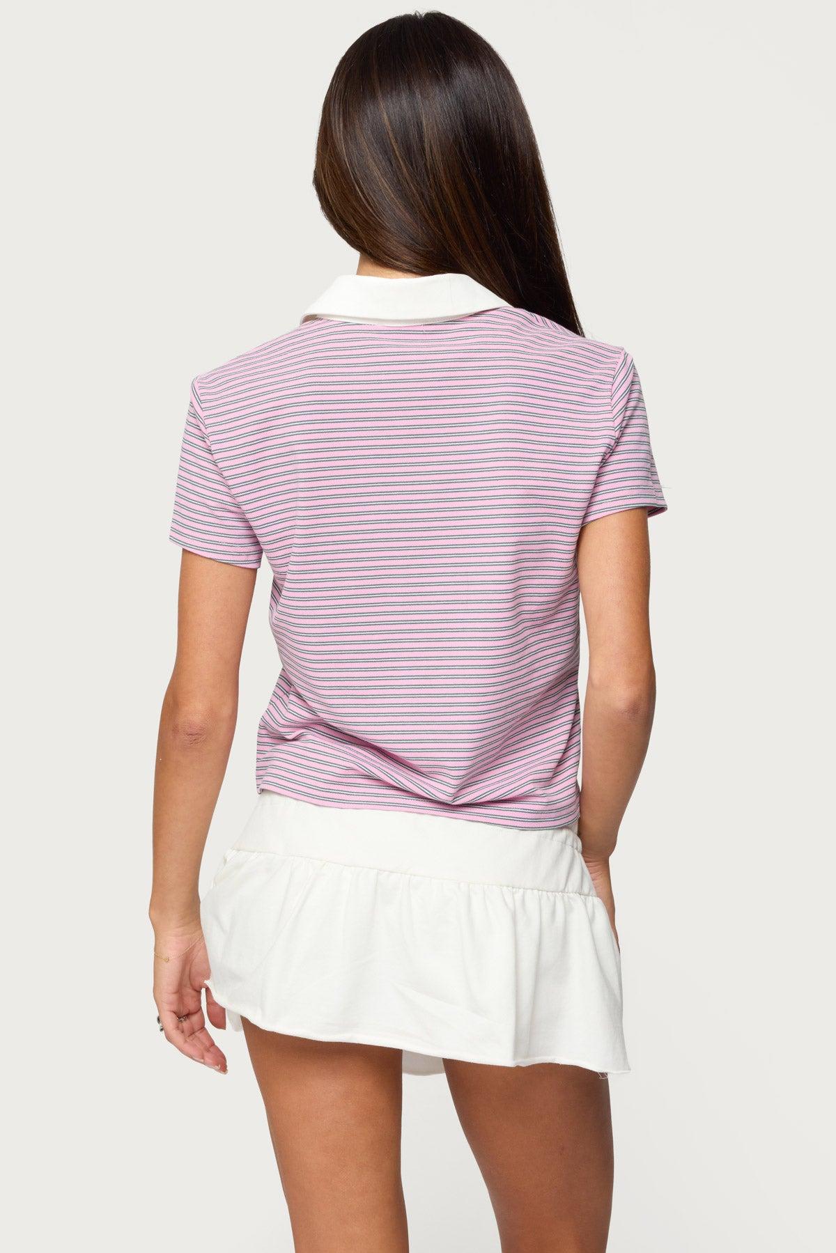 Lennie Striped Polo Top Product Image
