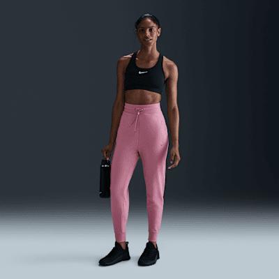 Womens Nike Dri-FIT One High-Waisted 7/8 French Terry Jogger Pants Product Image