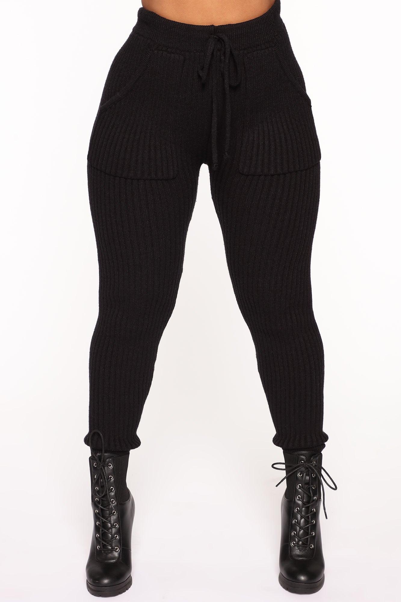 Cozy Nights Pant Set - Black Female Product Image