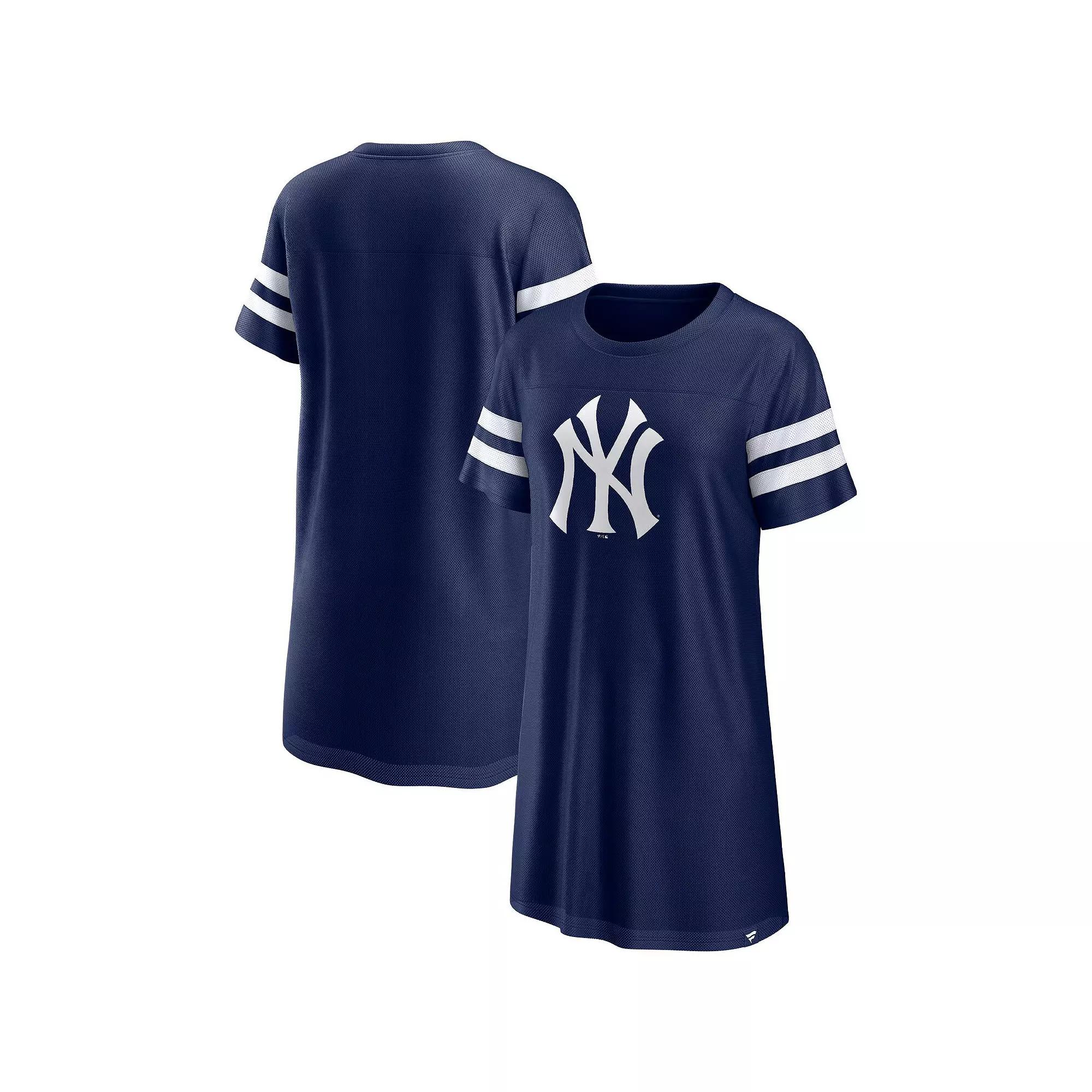 Women's Fanatics Branded Navy New York Yankees Iconic Mesh Dress,  Product Image