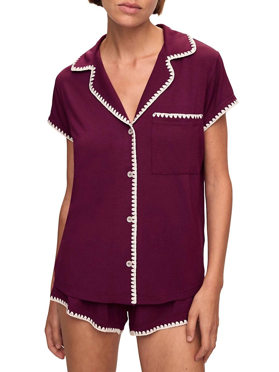 Eberjey Frida Whipstitch Short Pajama Set Product Image
