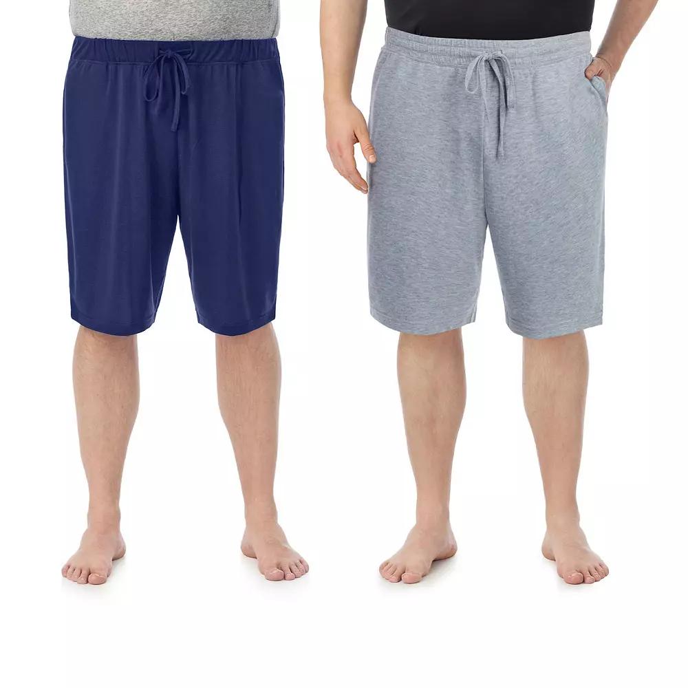 Big & Tall Cuddl Duds® 2-Pack French Terry Pajama Shorts Set, Men's, Size: 2XB, Gray Grey Product Image
