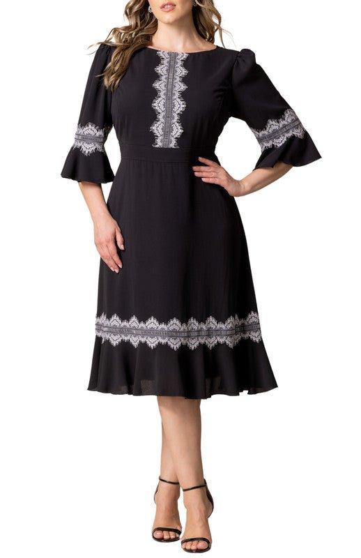 Villa Lace Trim Cocktail Dress - Plus Product Image