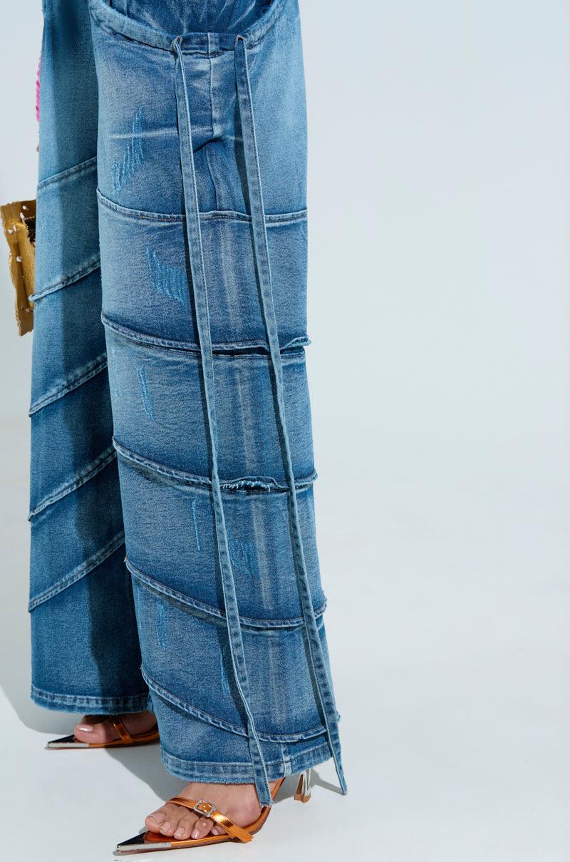 RIDE THE WAVE WIDE LEG DENIM JEANS Product Image