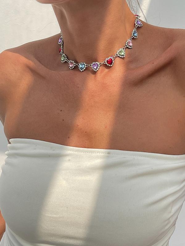 Geometric Heart Shape Necklaces Accessories Product Image