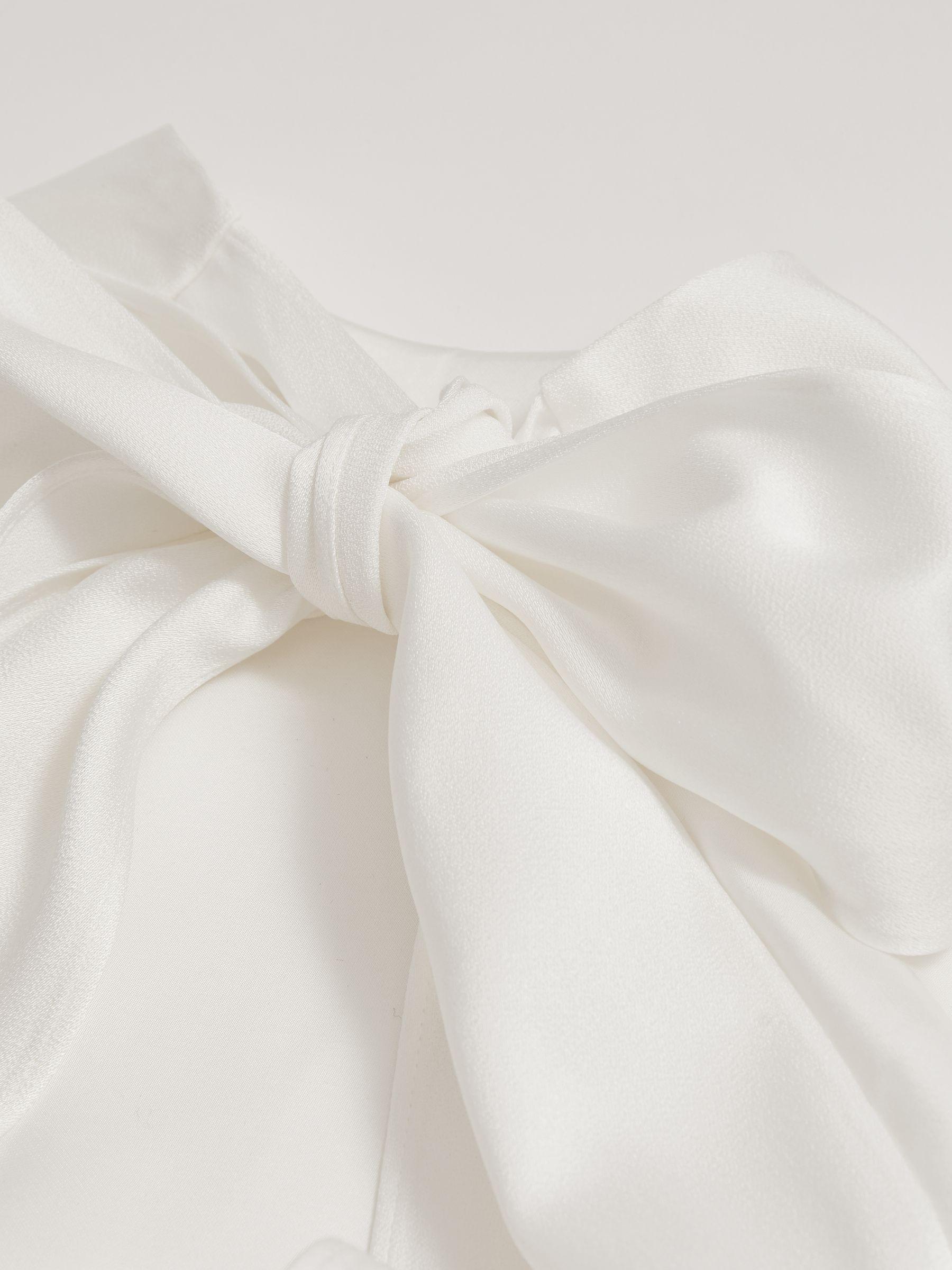 Atelier Duchess Satin Maxi Dress in White Product Image