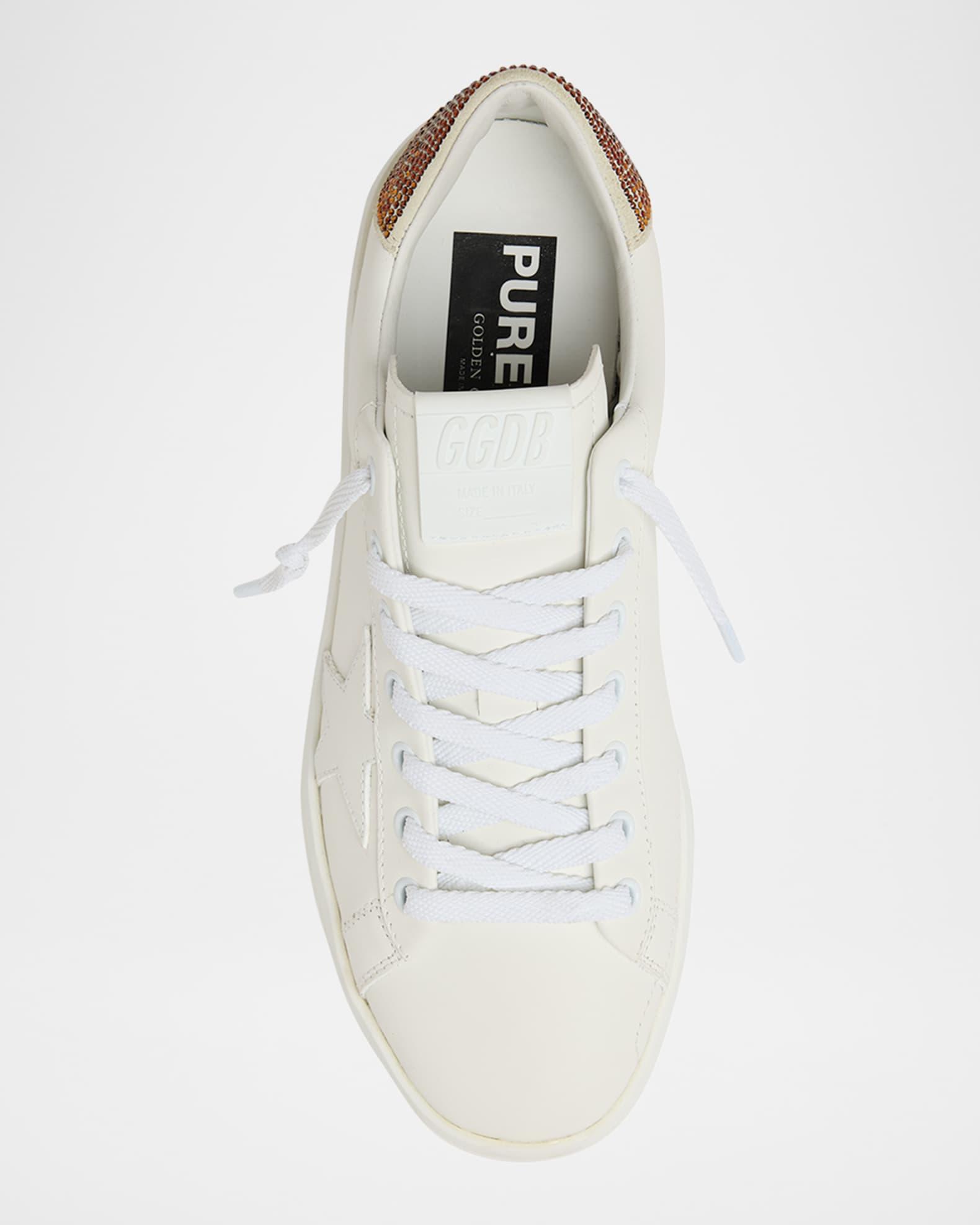 Pure Star Embellished Leather Low-Top Sneakers Product Image