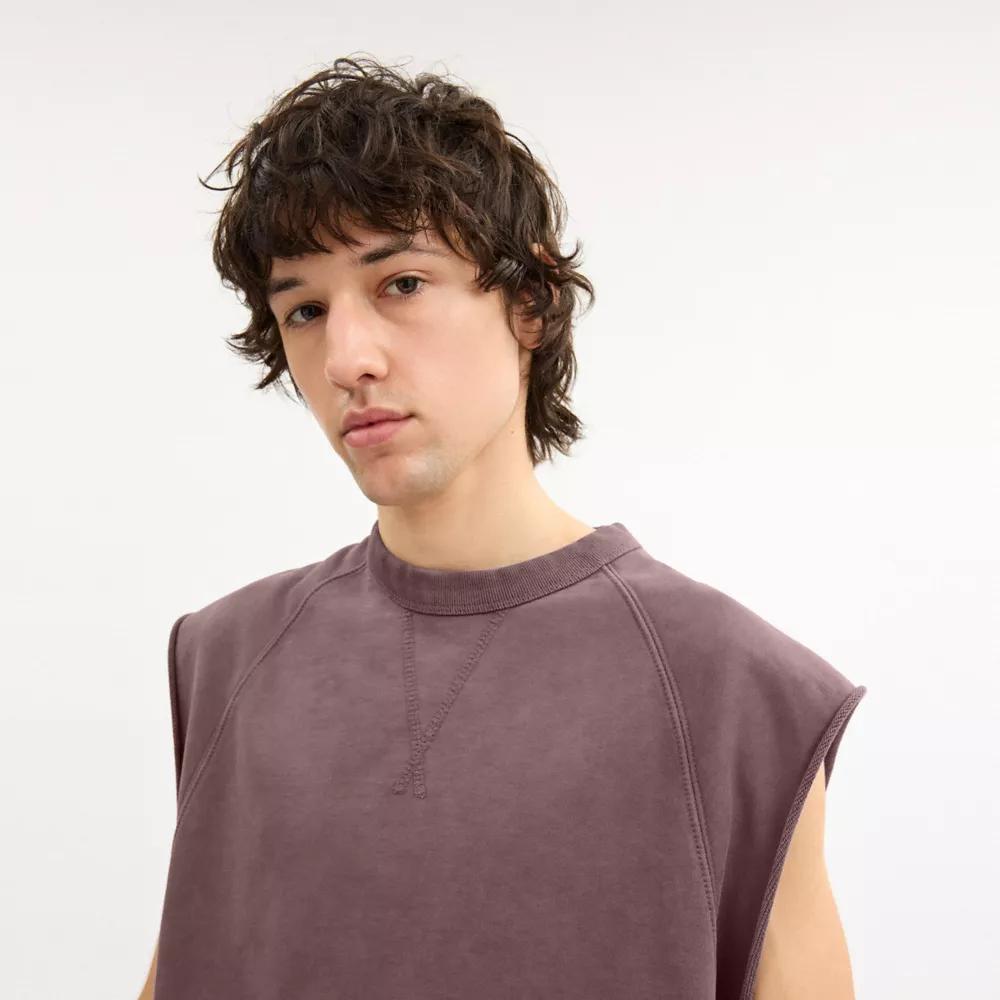 Sleeveless Garment Dye Crewneck Product Image