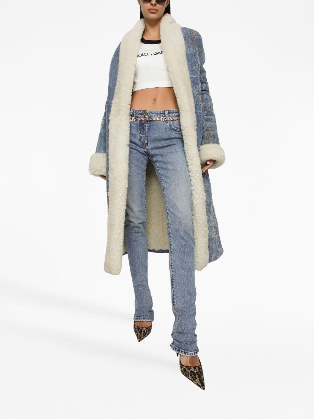 leopard-print stretch-cotton cropped T-shirt Product Image