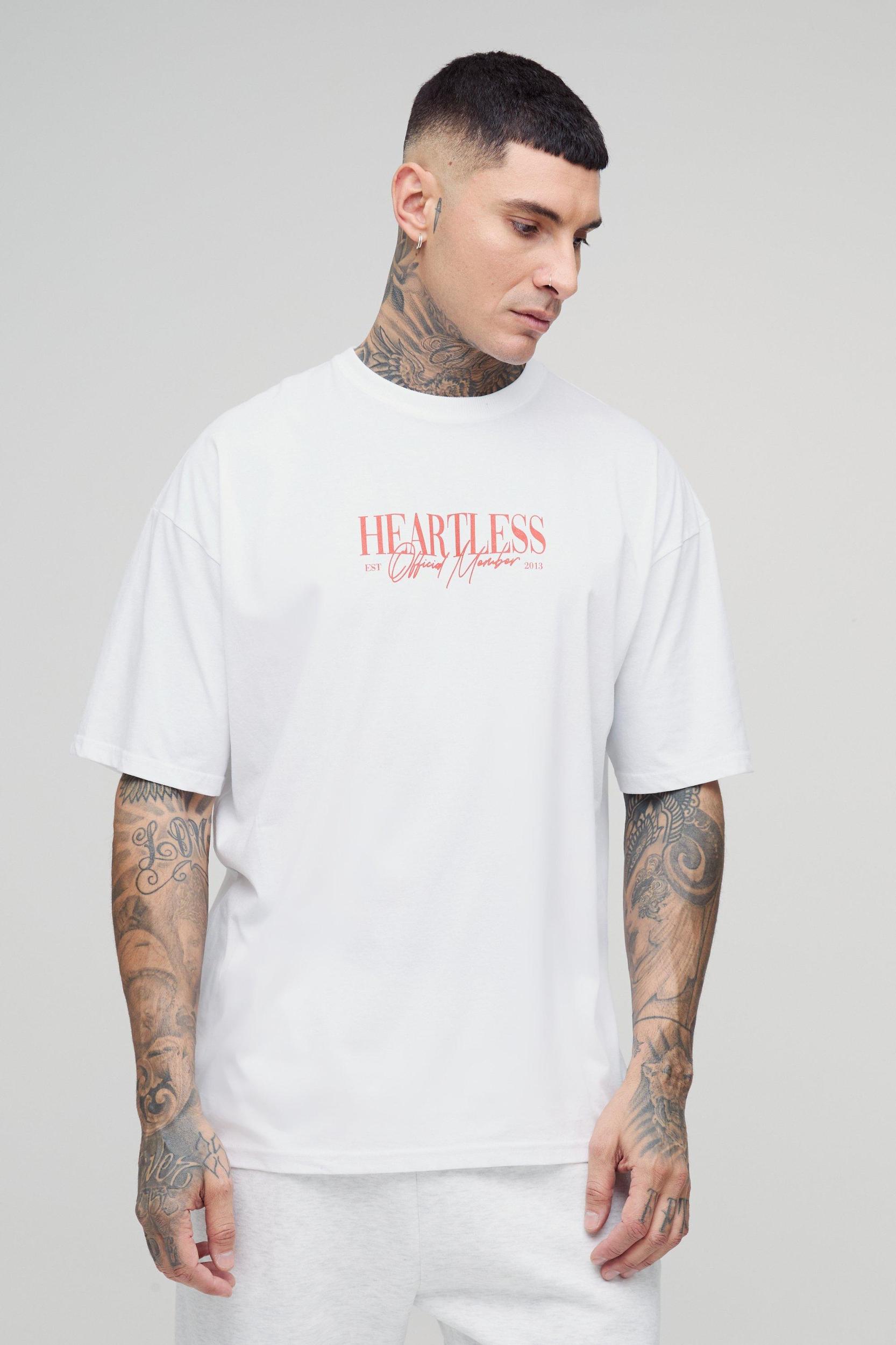 Tall Oversized Heartless Cherub Heart Graphic T-Shirt | boohooMAN USA Product Image