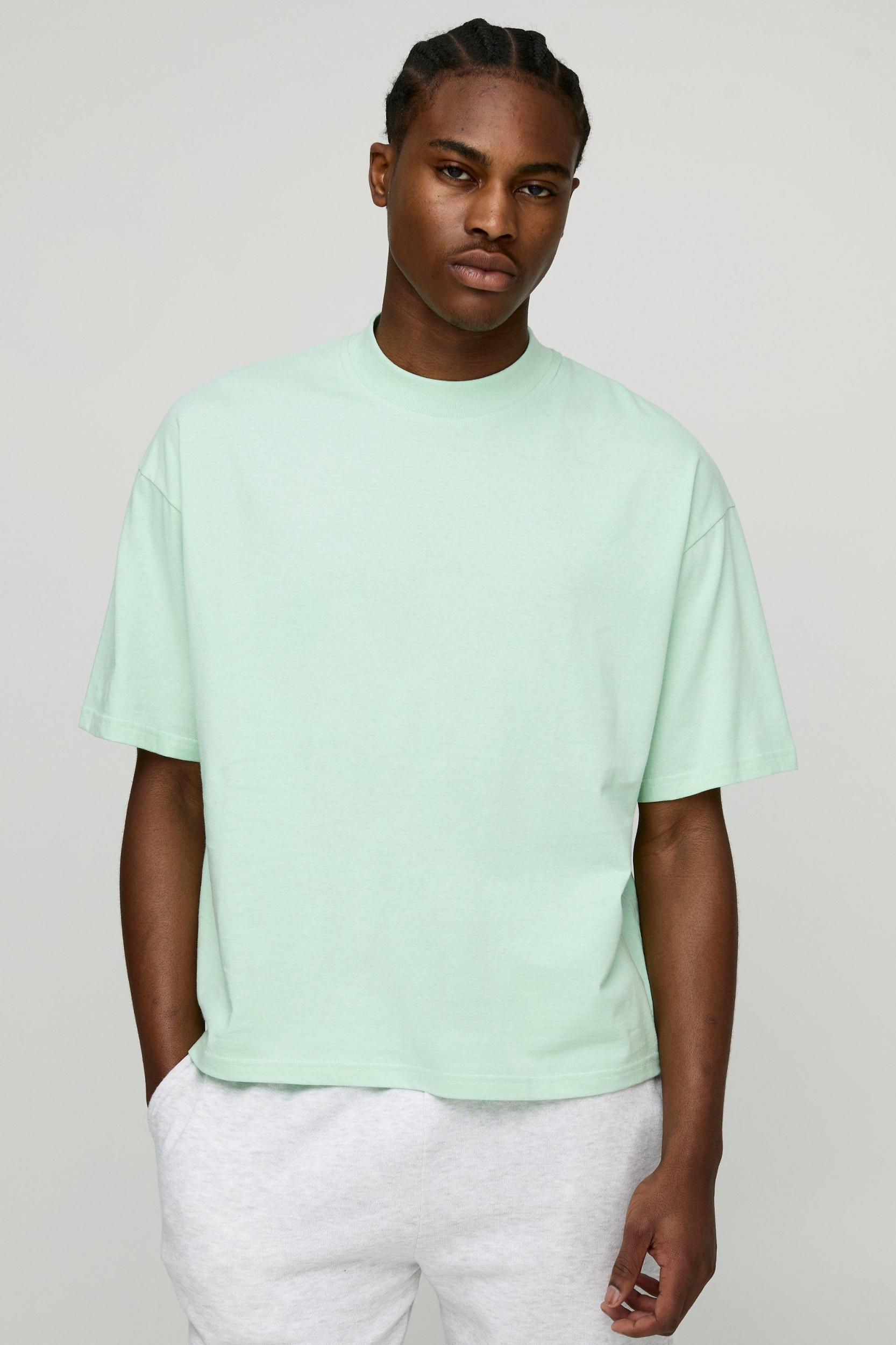 Oversized Boxy Extended Neck T-shirt | boohooMAN USA Product Image