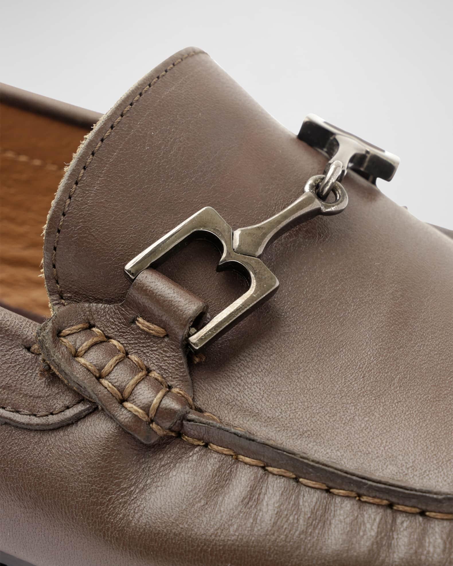 Men's Xander Horse-Bit Strap Leather Drivers Product Image