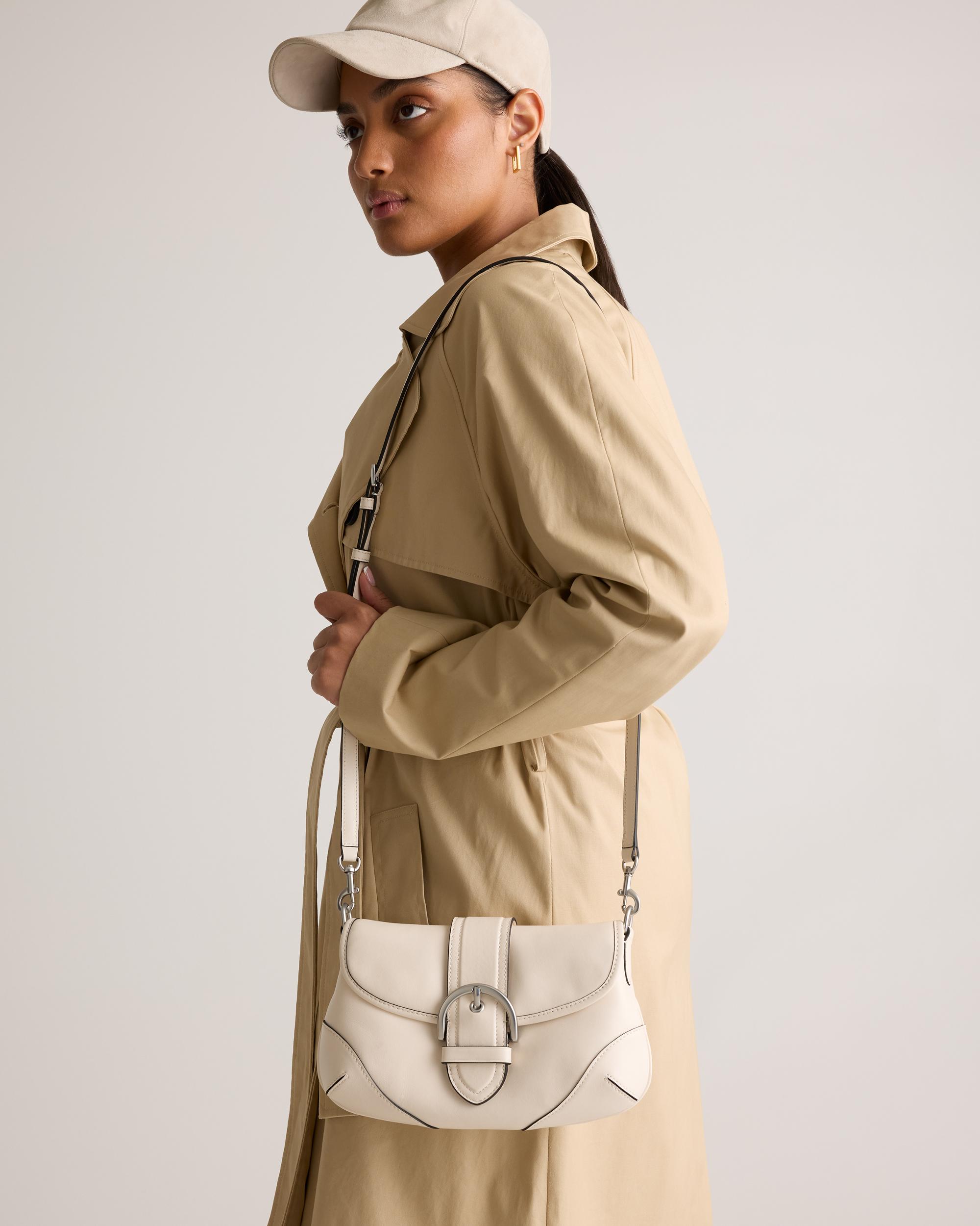 Quince | Women's Italian Leather Buckle Detail Shoulder Bag Product Image