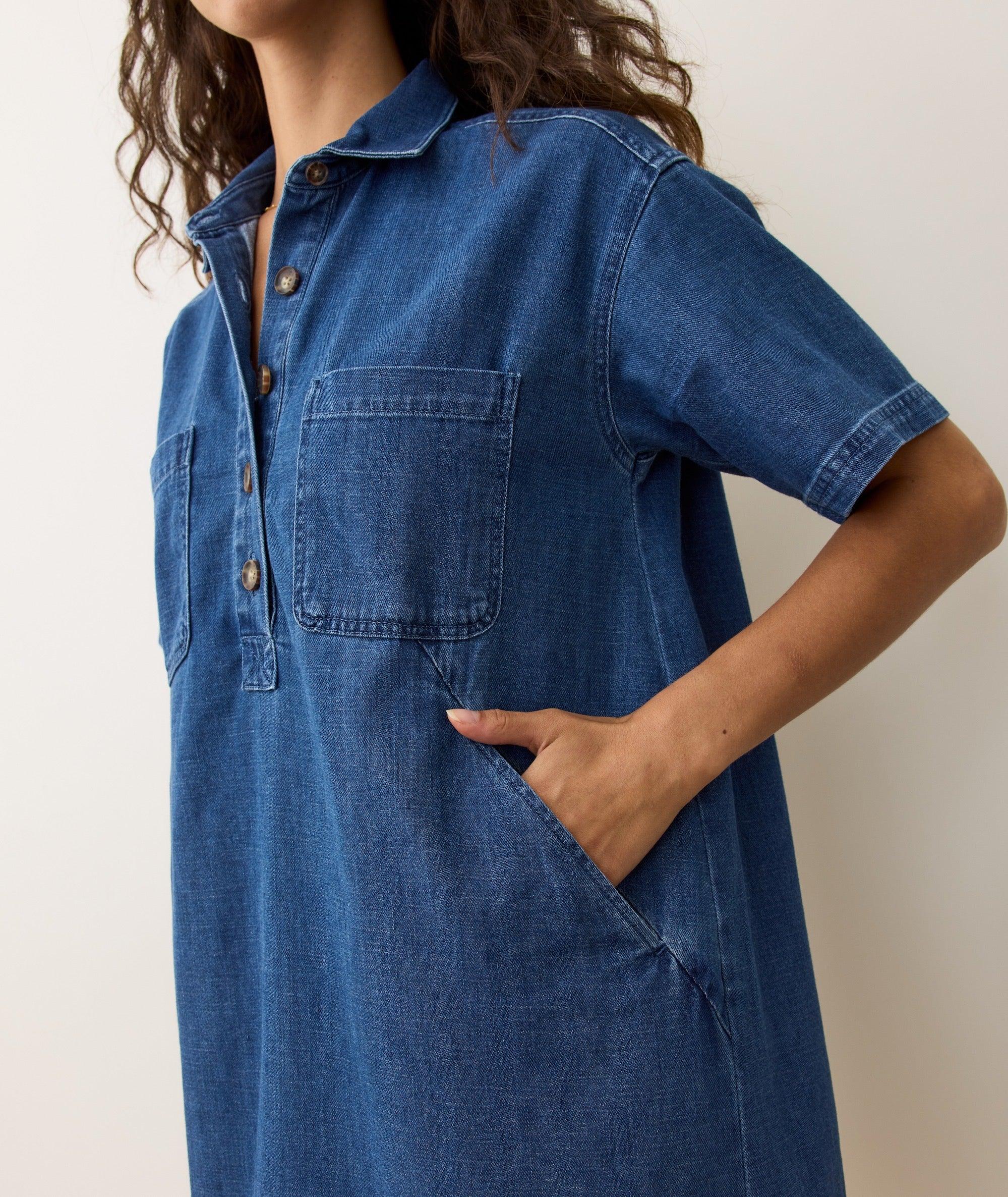 Liza Denim Mini Dress Product Image