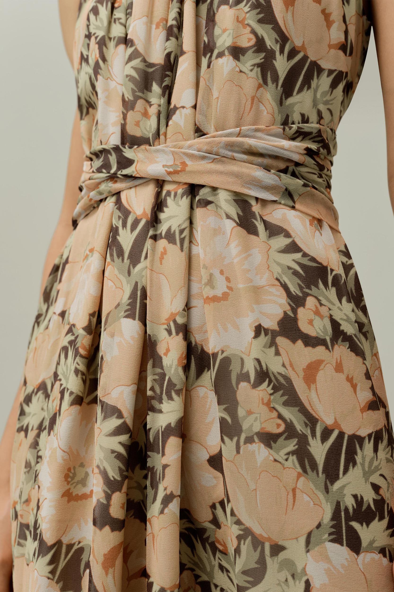 Poppy Parade Silk Chiffon Dress - Made With Liberty Fabric Product Image