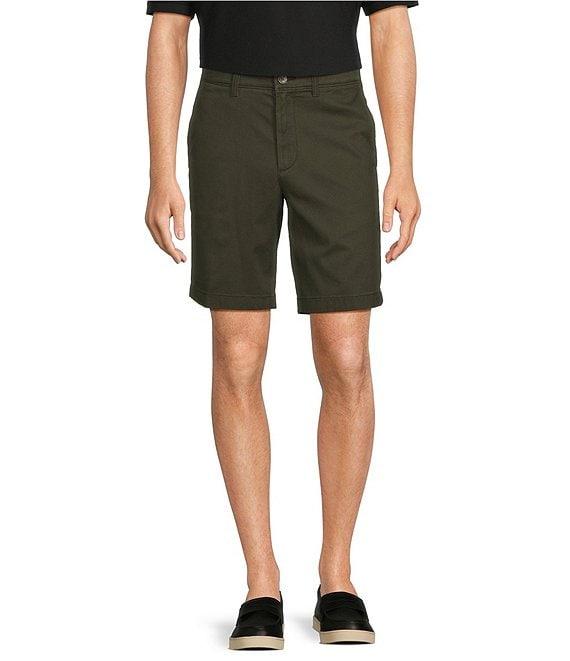 Roundtree & Yorke The Cloud Collection 9#double; Flat Front Washed Chino Shorts Product Image