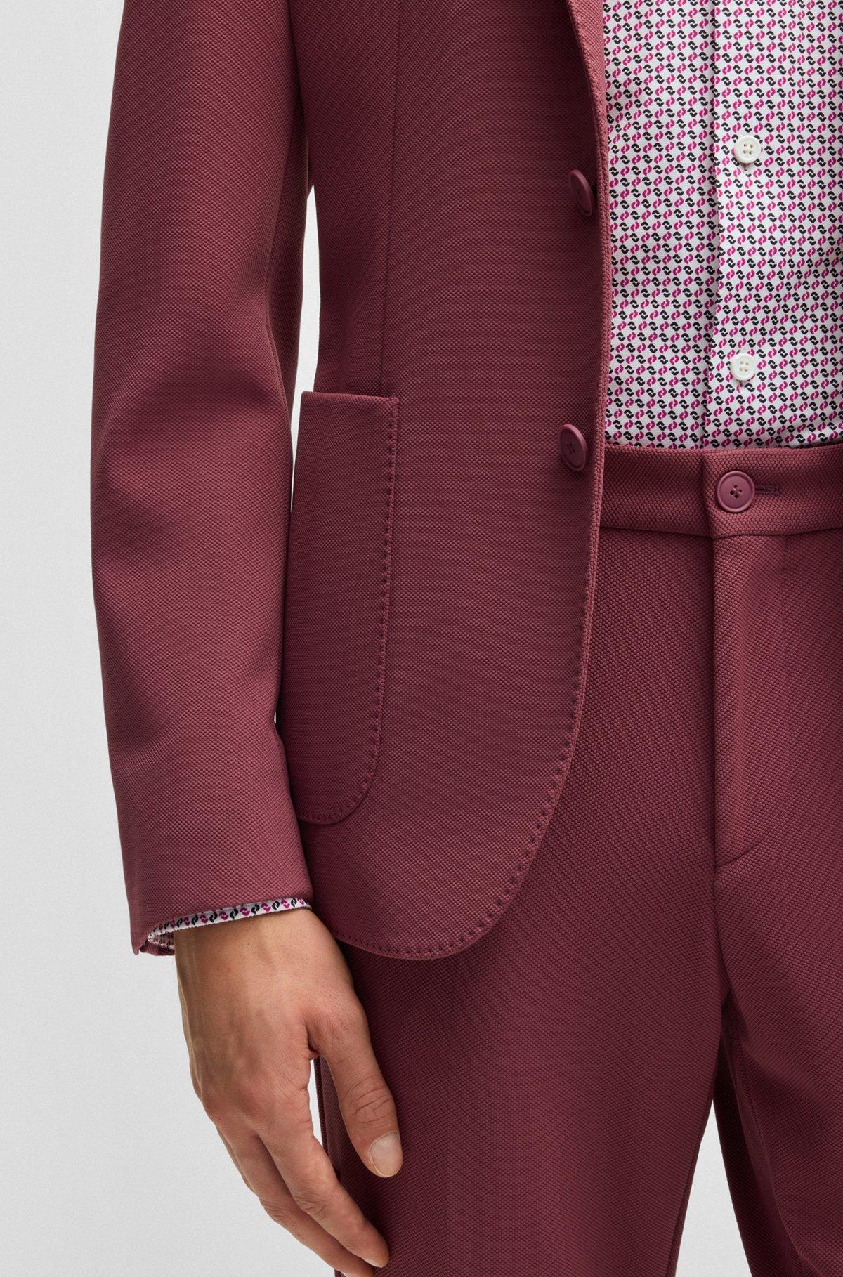 Slim-fit shirt in printed performance-stretch jersey Product Image