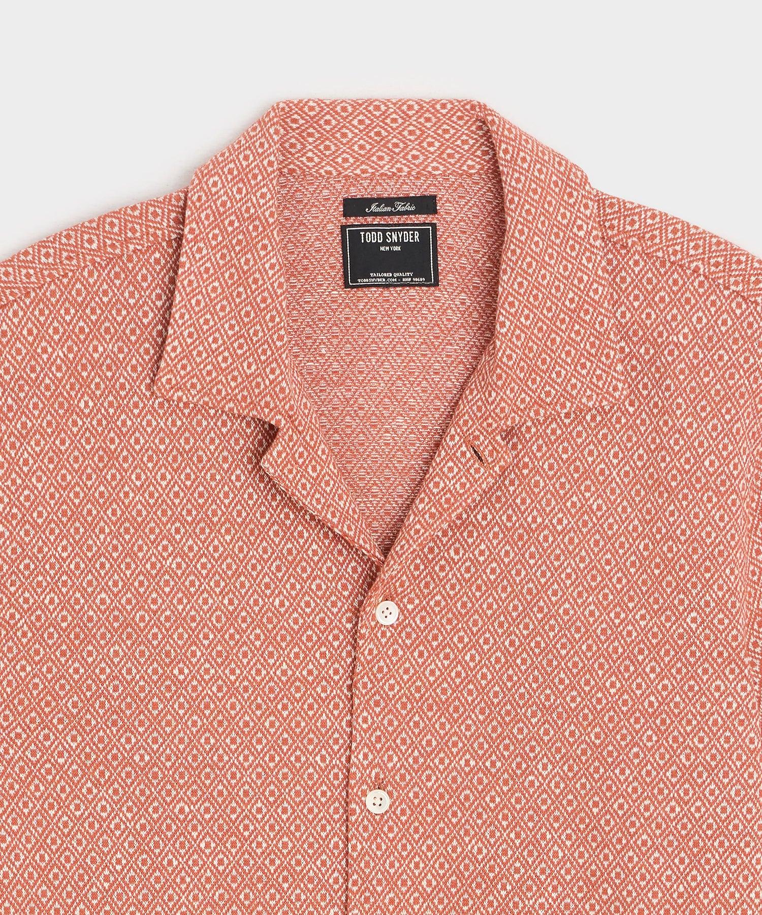 Jacquard Linen-Cotton Polo Product Image