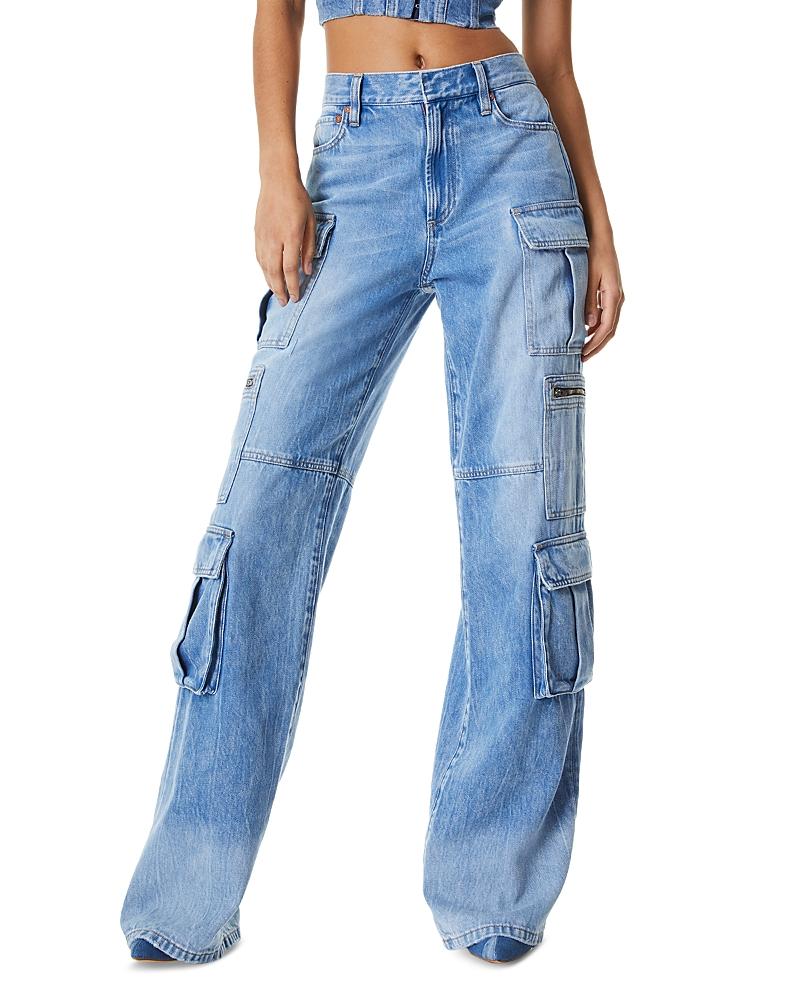 Womens Cay Baggy Denim Cargo Pants Product Image