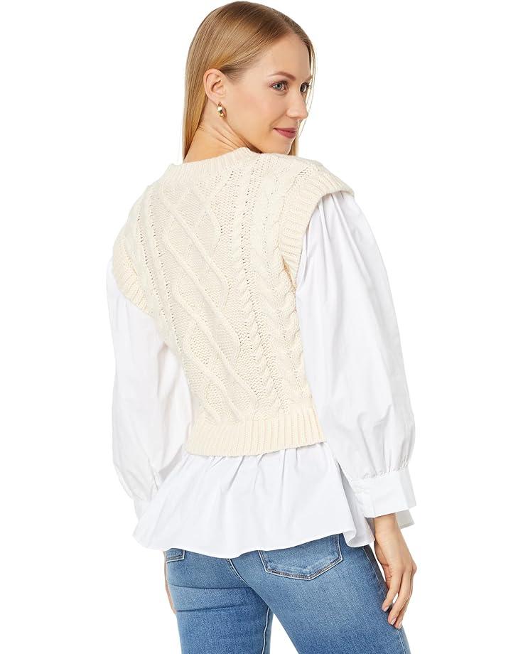 Cable-knit Cotton Cricket Sweater Vest Product Image