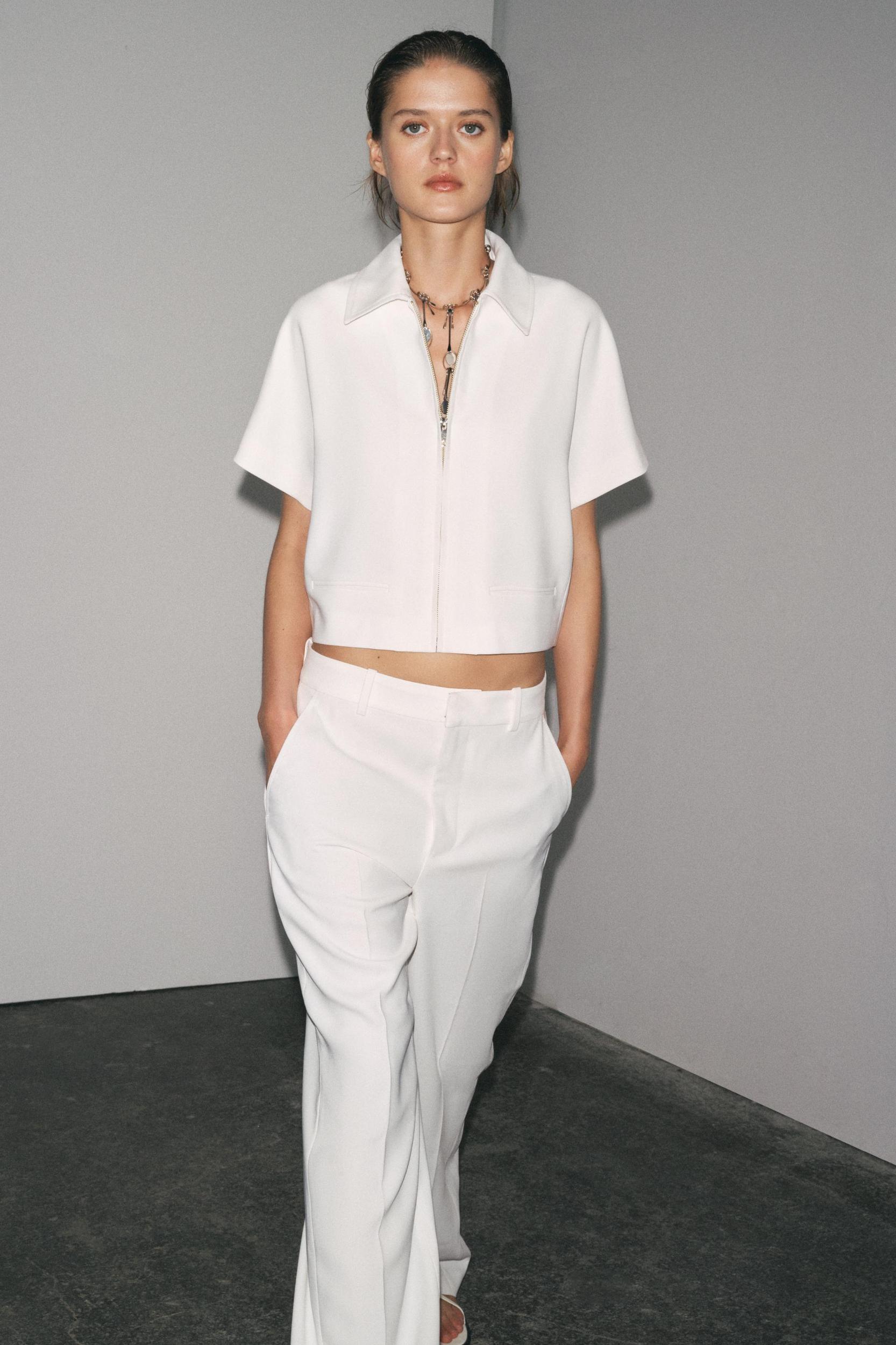 ZW COLLECTION CROPPED JACKET Product Image