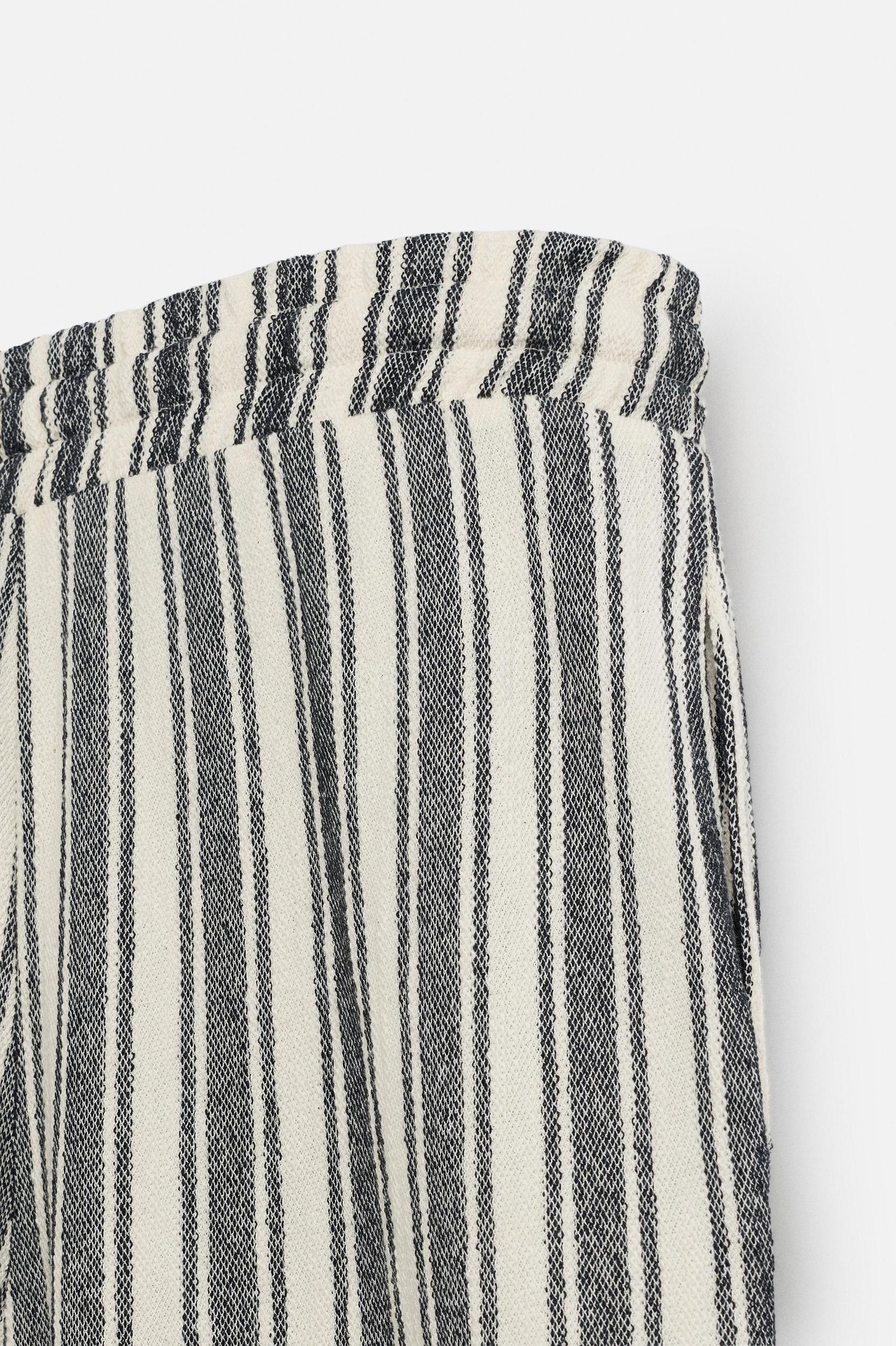 JACQUARD STRIPED PANTS Product Image