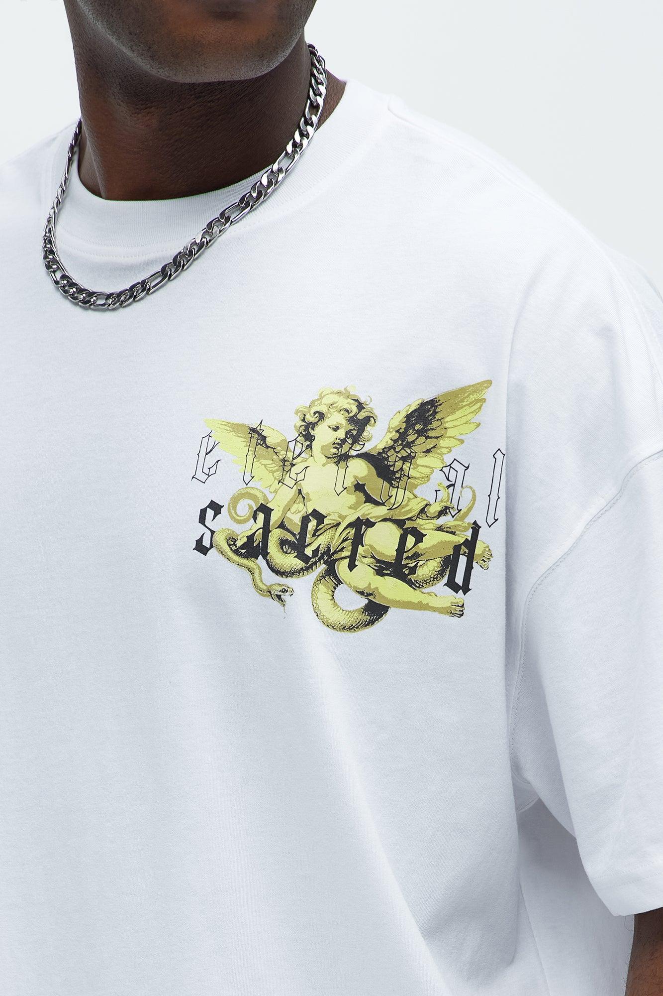 Sacred Eternal Oversized Short Sleeve Tee - White Product Image