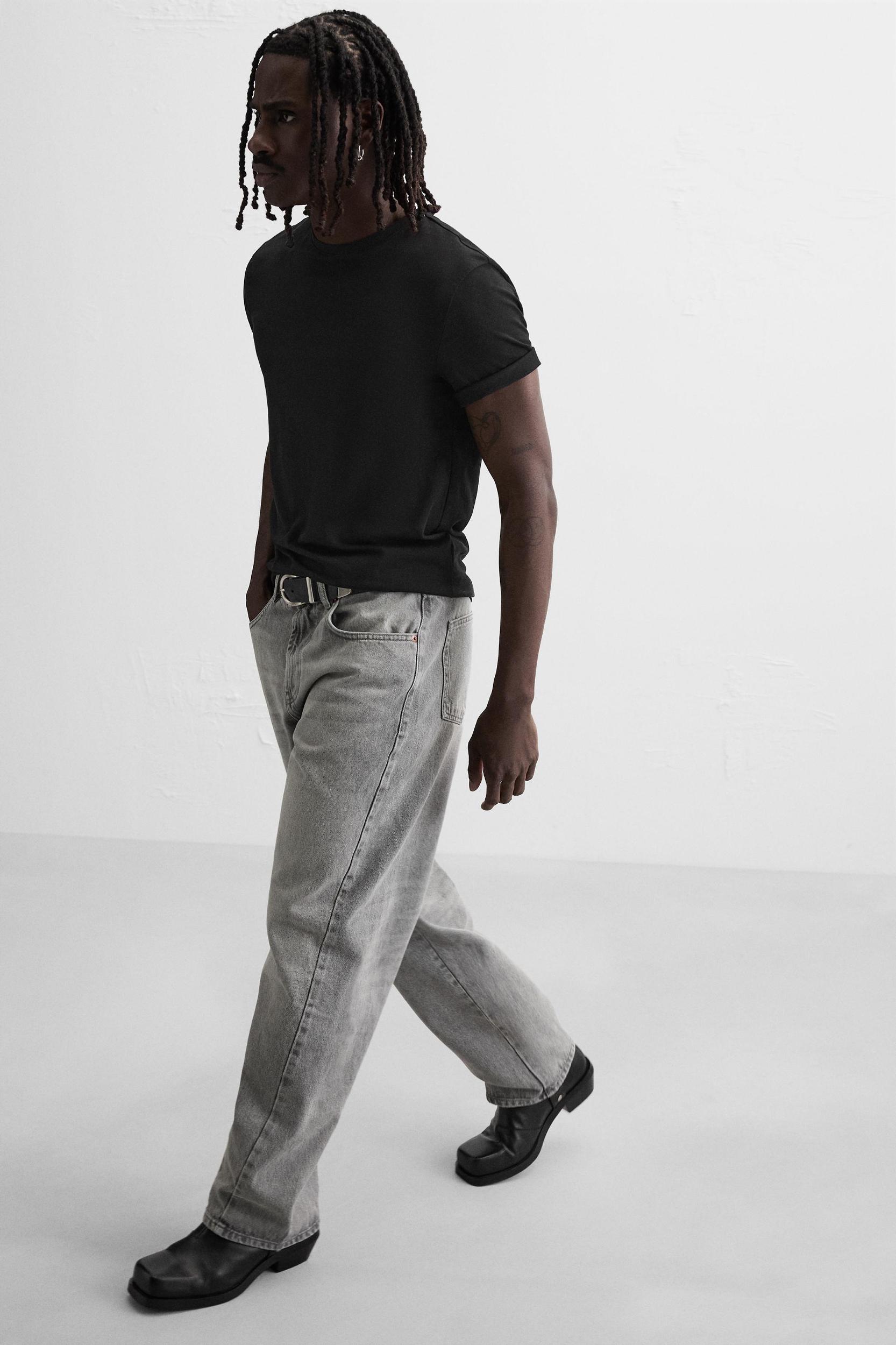 BAGGY FIT JEANS WITH SEAMS Product Image