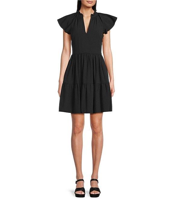 Alex Marie Vanya V-Neck Short Sleeve Dress Product Image