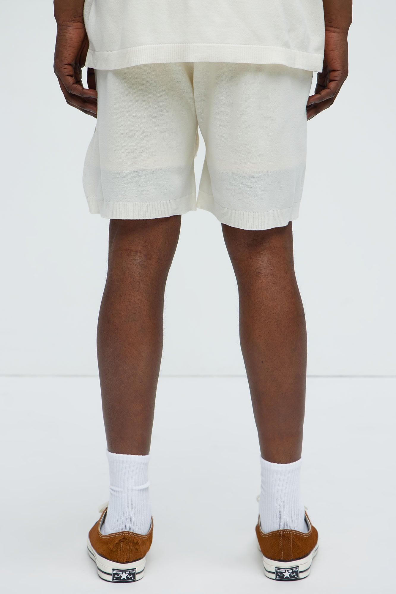 Ashton Knitted Shorts - Cream Product Image