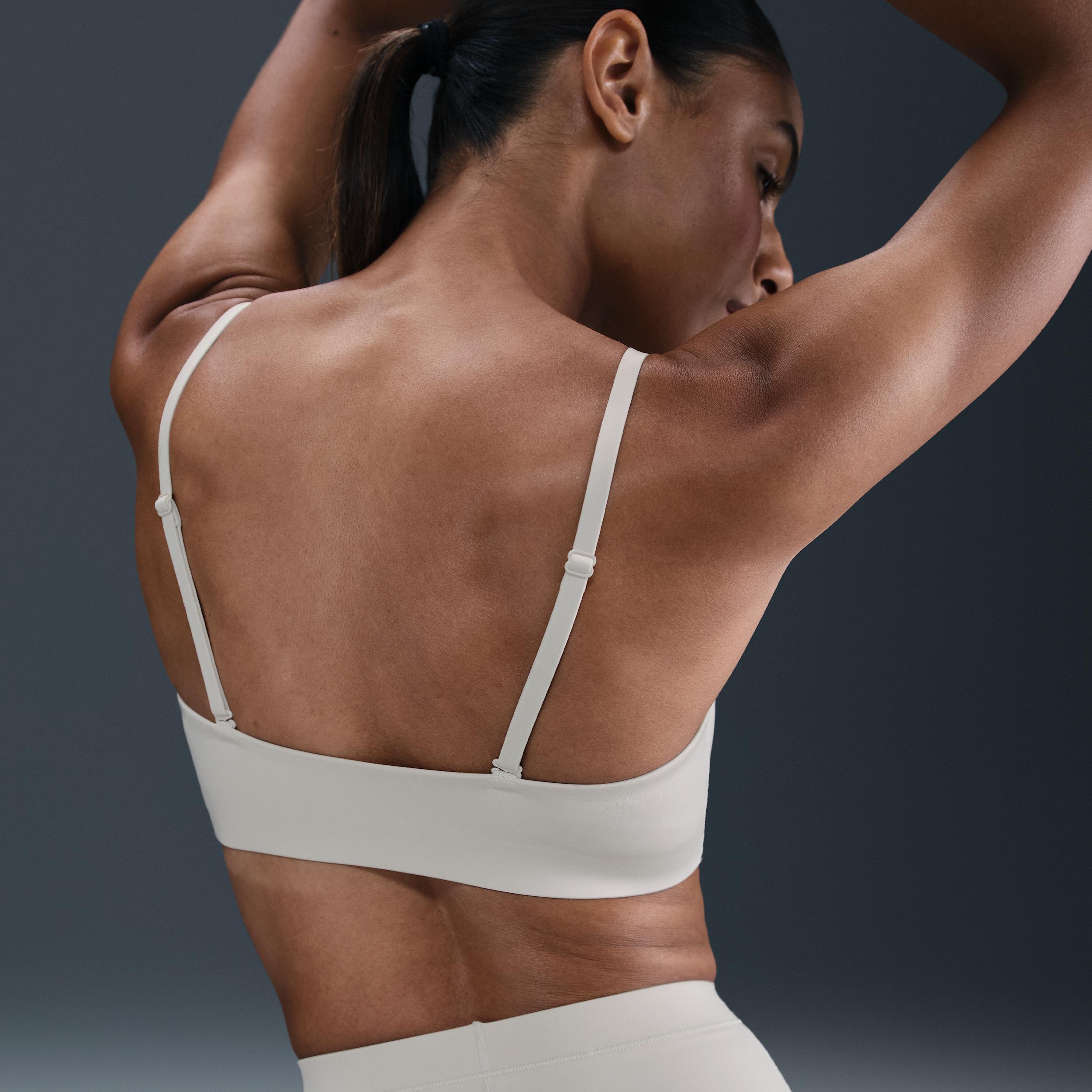 Nike Womens Form Light-Support Non-Padded Triangle Sports Bra | HQ7003-104 Product Image