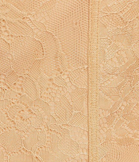 Chelsea & Violet Laura Woven Lace Sweetheart Neck Tie Front Long Sleeve Fitted Blouse Product Image