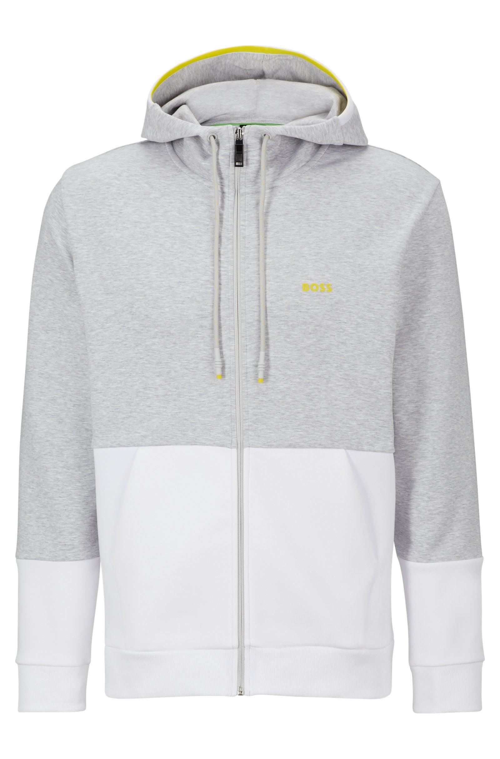 BOSS Cotton-Blend Zip-up Hoodie with Embroidered Logo Product Image