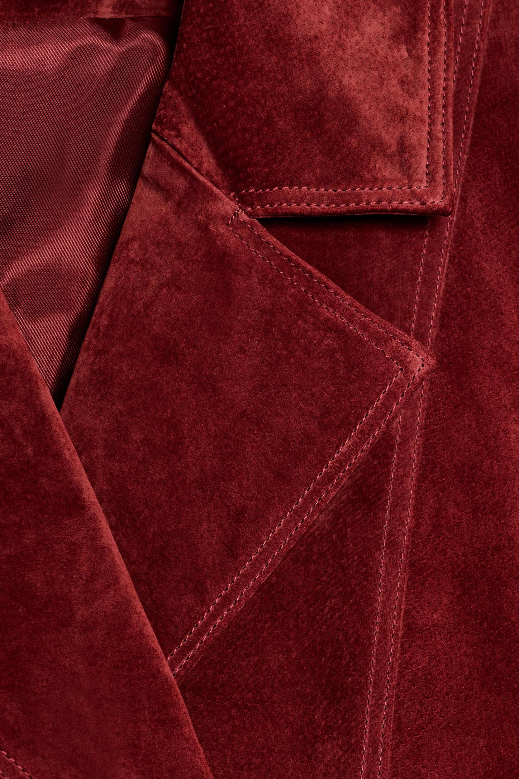 100% SUEDE LEATHER JACKET WITH TABS Product Image