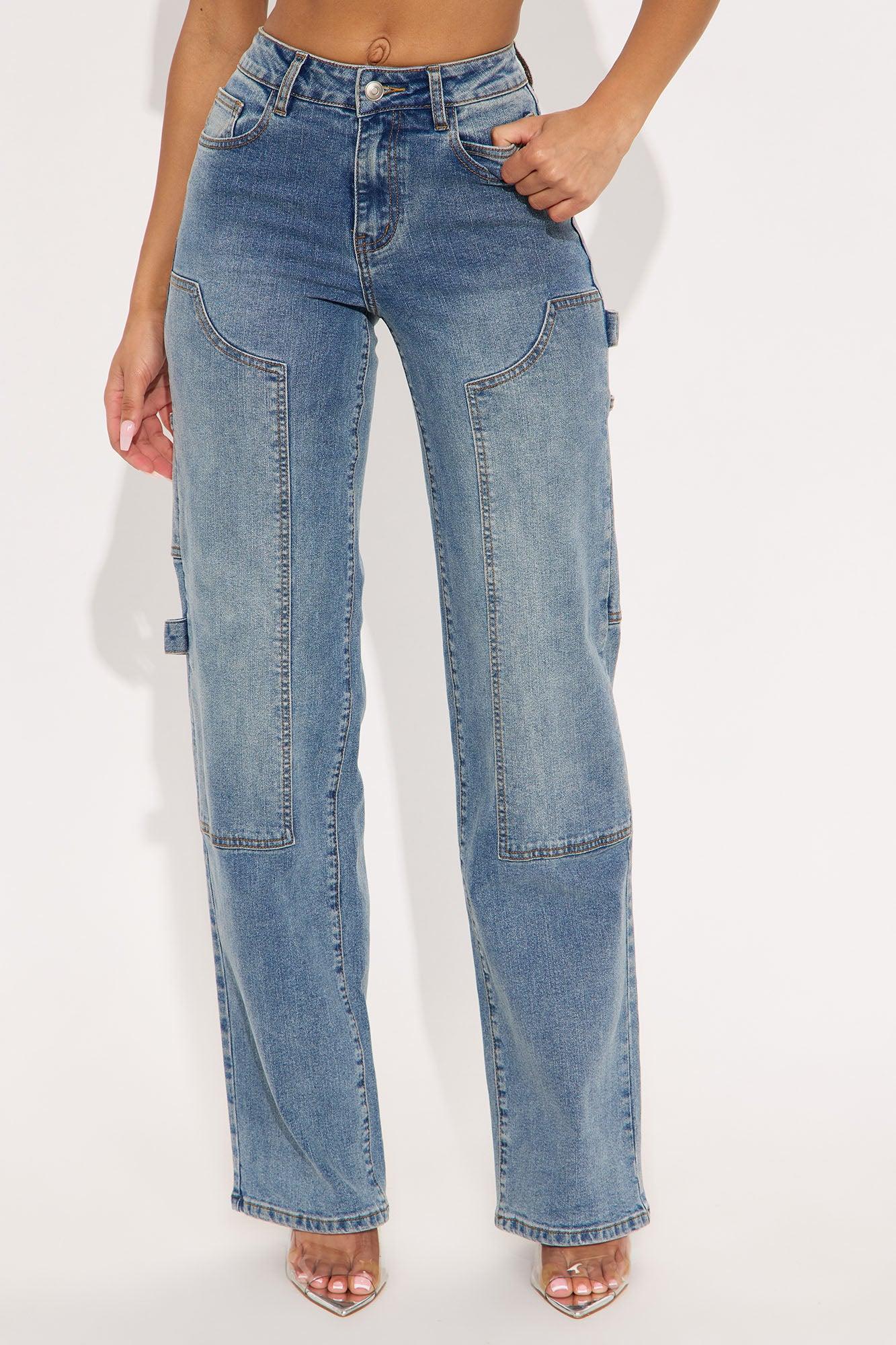 Carlisle Carpenter Stretch Straight Leg Jeans - Medium Wash Female Product Image