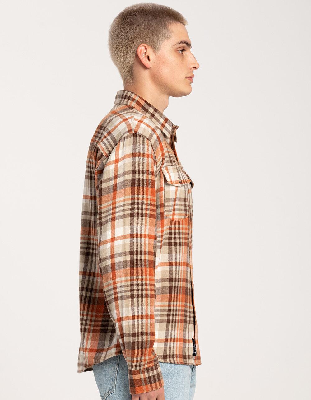 RSQ Mens Plaid Flannel - BRN/ORANGE Product Image