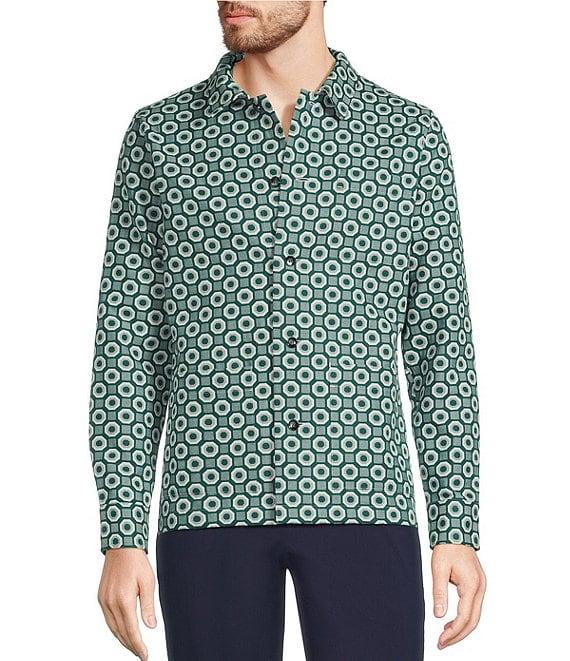 Murano Shape of Water Collection Slim Fit Jacquard Shirt Jacket Product Image