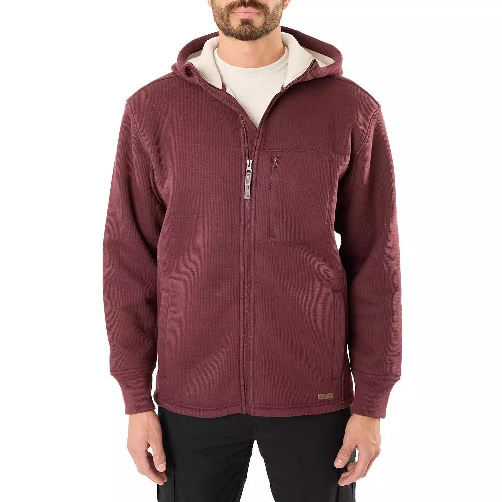 Big & Tall Smith's Workwear Sherpa-Lined Thermal Full-Zip Hooded Shacket, Men's,  Product Image