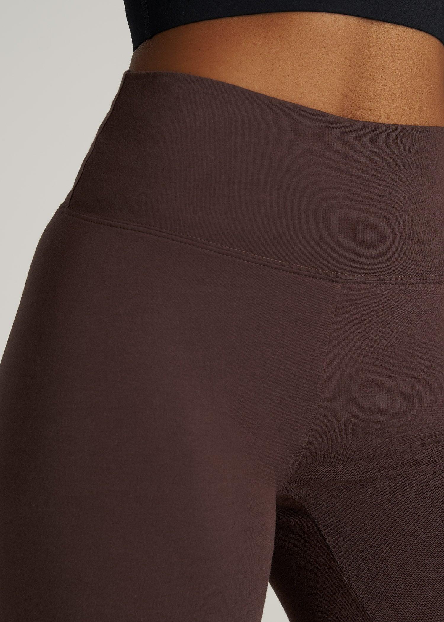 Cotton Leggings for Tall Women in Chocolate Female Product Image