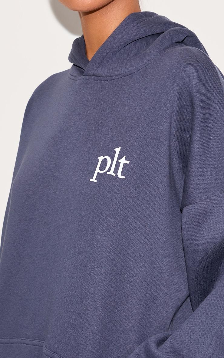 PRETTYLITTLETHING Midnight Blue Oversized Hoodie Product Image