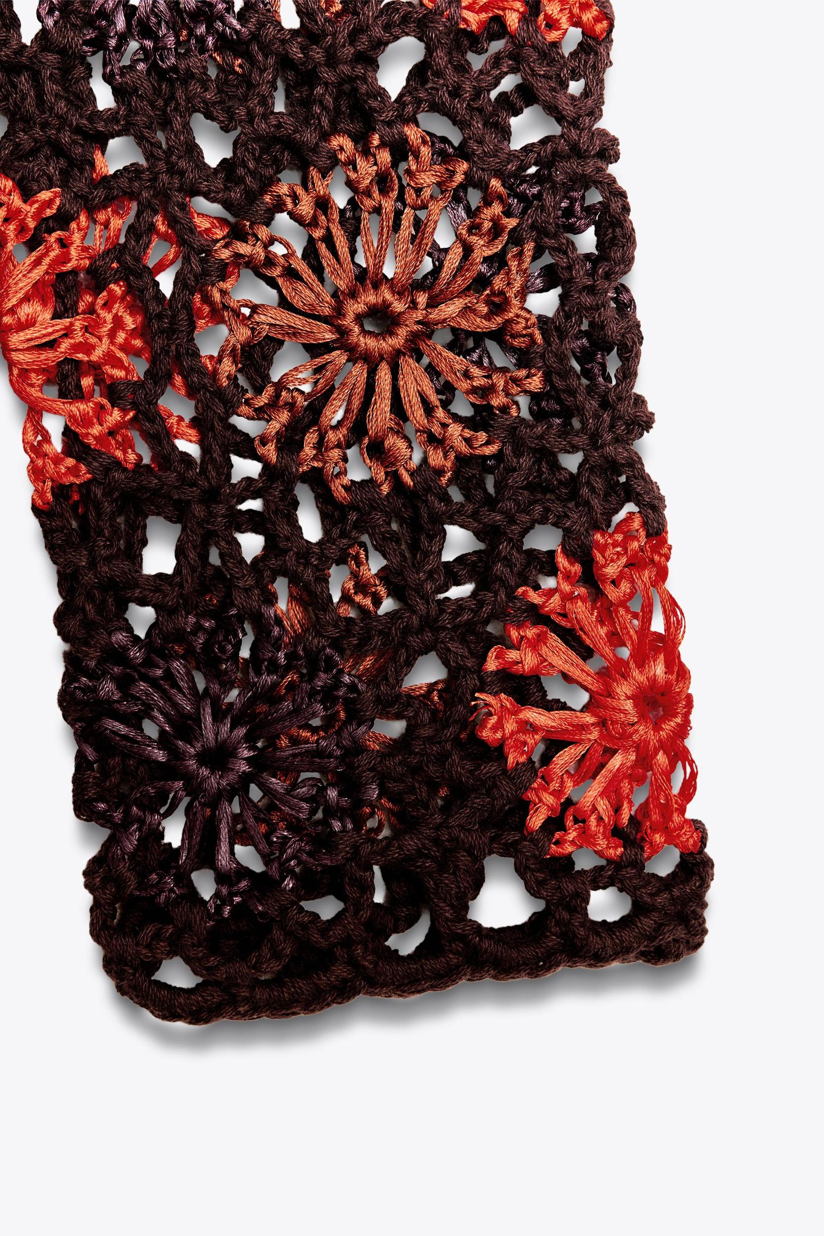 CROCHET KNIT MINI DRESS Product Image